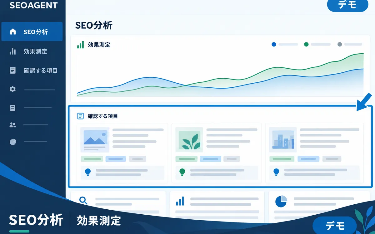 SEO分析・効果測定の画面イメージ